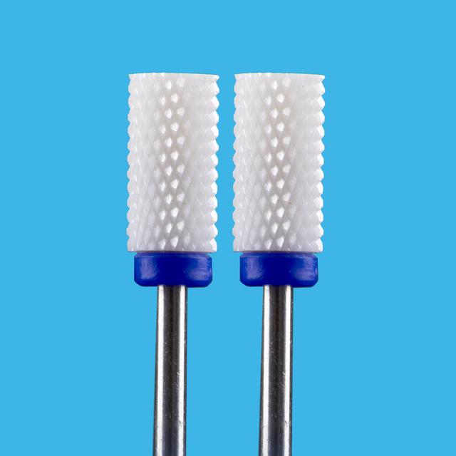 2 PCS Ceramic Milling Cutter For Manicure Machine Set Nail Drill Bits Corundum Mill Cutters Nails Pedicure Bit Sanding Cap