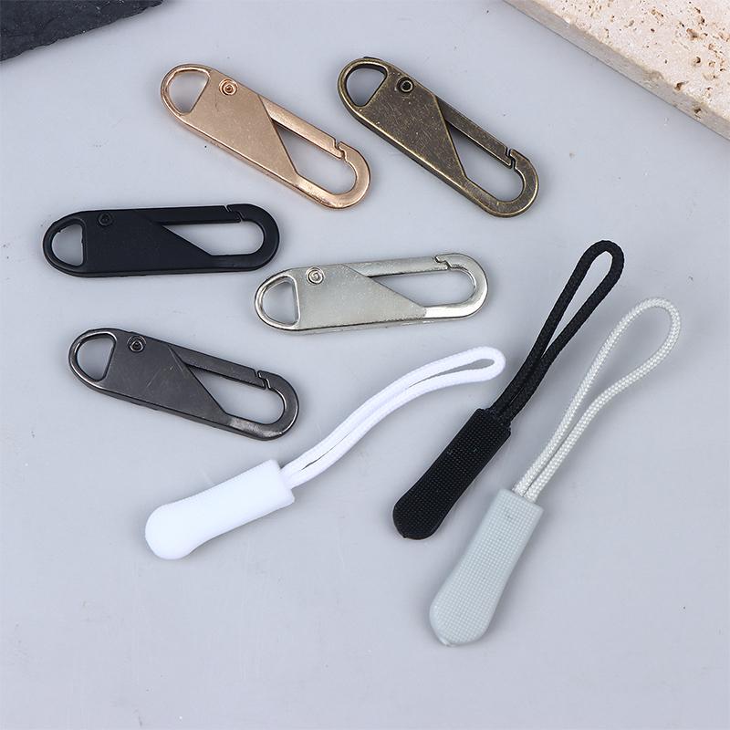 5/10/20Pcs Replacement Zipper Pulls Cord Extender/Zip Metal Pull For Backpacks Jackets Luggage Purses Handbags