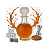 5x LUNA Glass Carafe 500 Ml for Liqueurs Alcohol Gift Glass Bottles