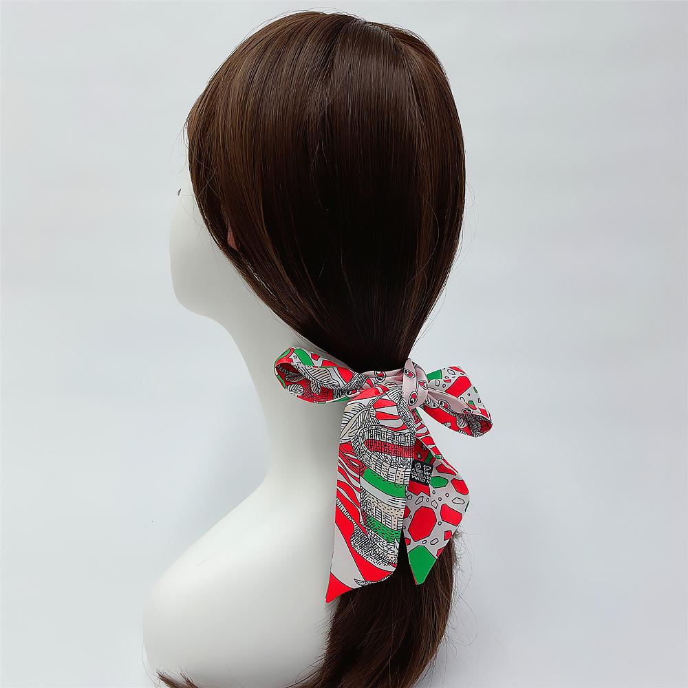 Fashion Summer Scarf 2024 Luxury Brand Design Women Skinny Bag Scarves Hair Band Neck Silk Scarf For Ladies Foulard Headband