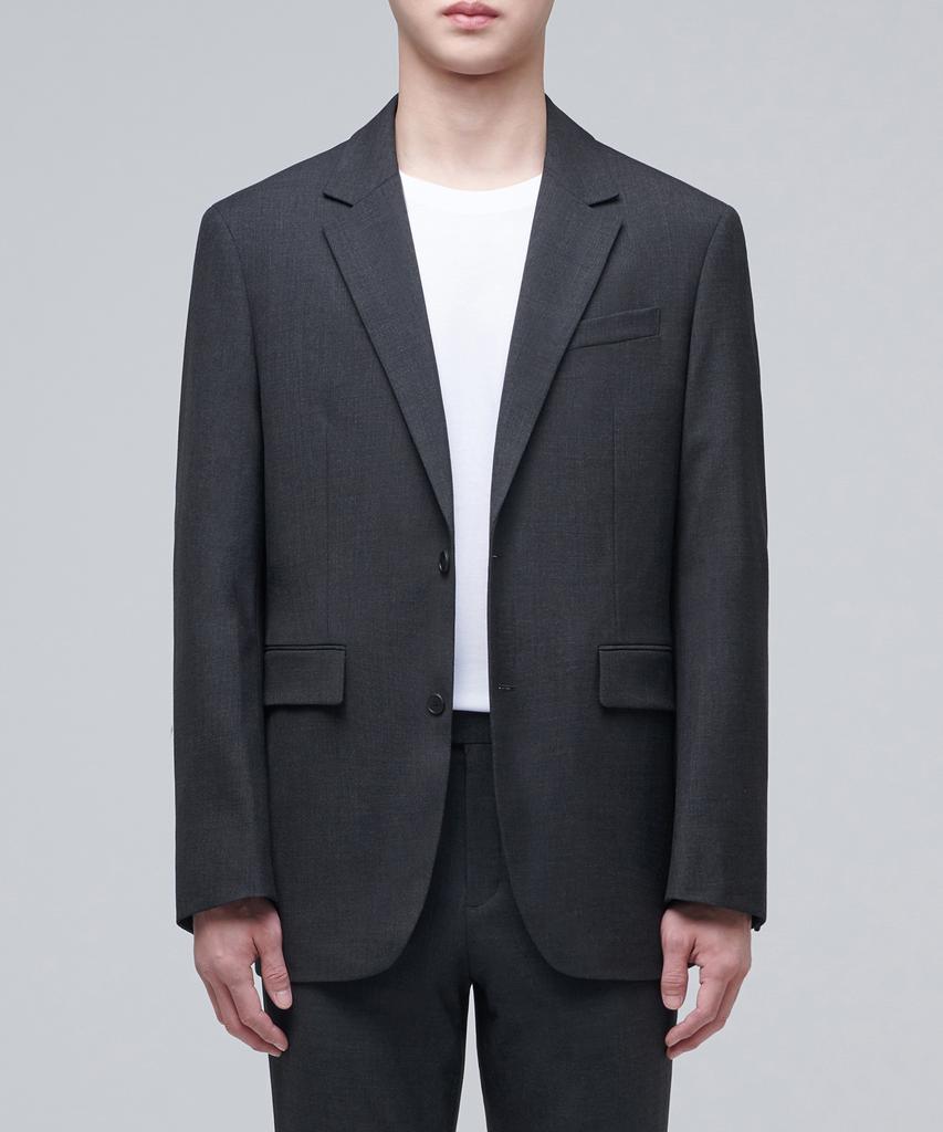Musinsa Standard Relaxed Basic Wool Blazer [Charcoal Grey]