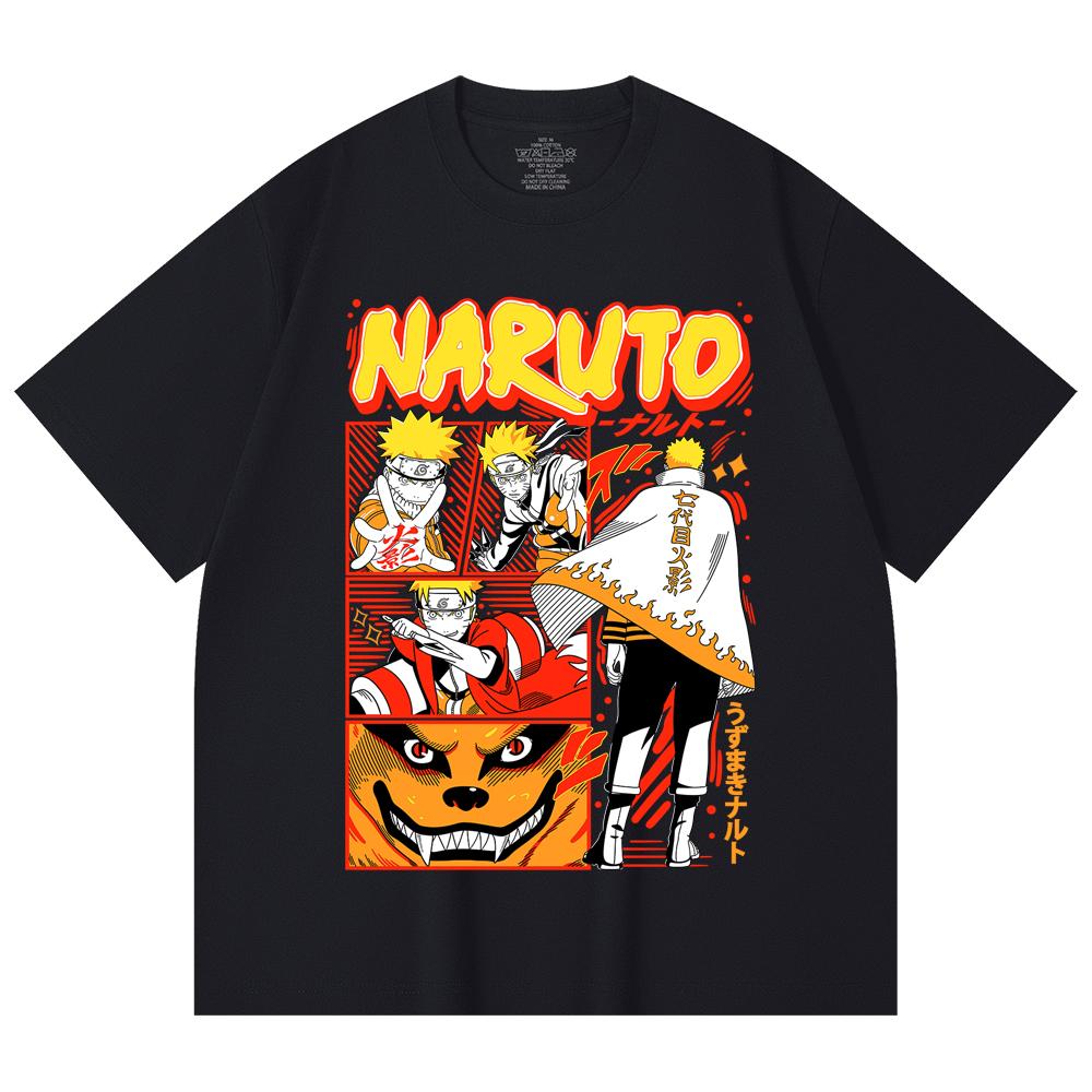 230 Gsm 100% Cotton Naruto V2 Hokage Print Unisex Heavy Cotton T Shirt