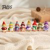 Durable Wood Pendants 16PCS Wooden Christmas Snowman Pendants, Colorful 2D Flat Hanging Ornaments, Cute Decor Knitted Hats And Scarves Figures
