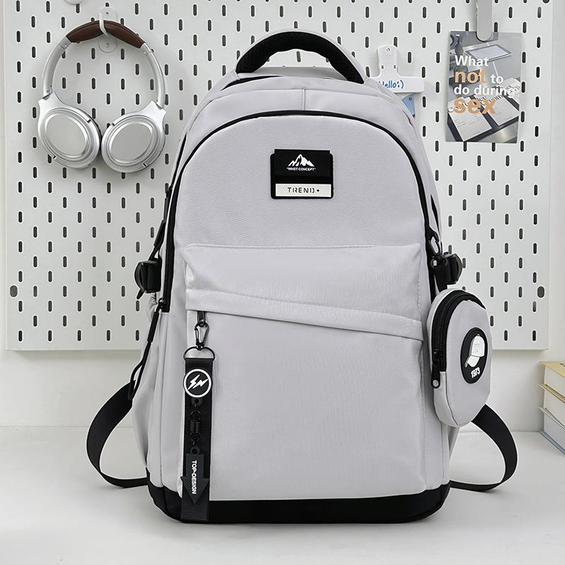 Schoolbag new Korean version college student couple schoolbag large capacity lightweight versatile travel backpack fashionable atmosphere