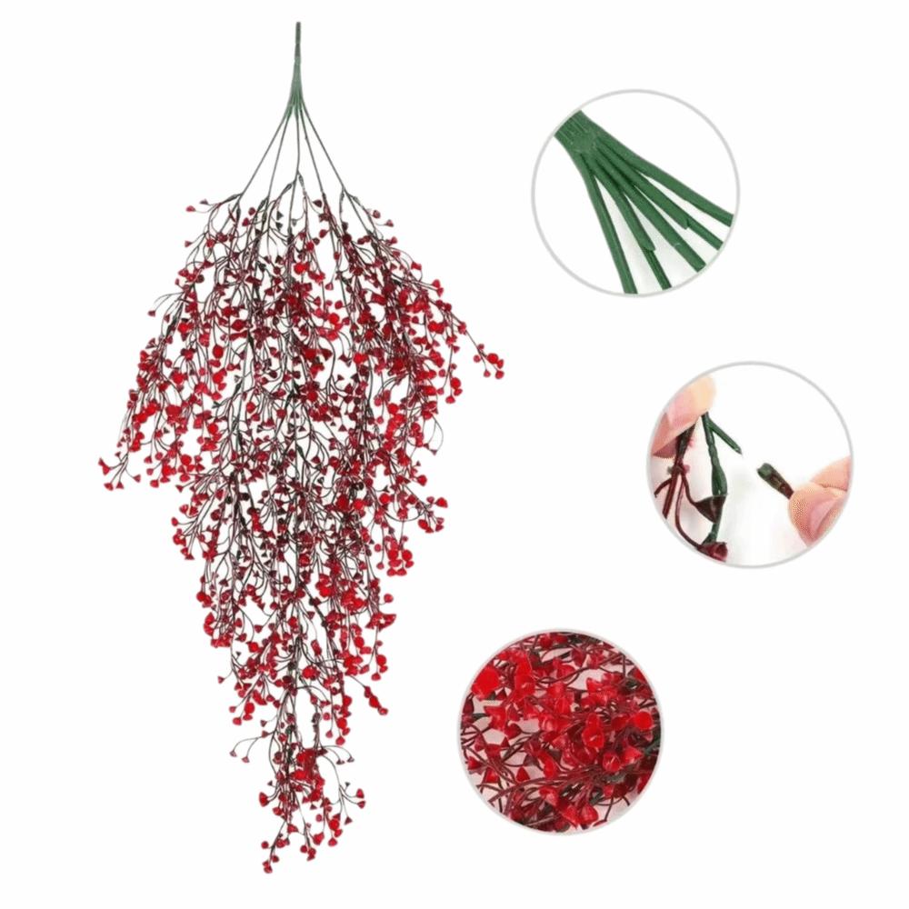 Vindistensdesign Konstgjorda Hängväxter UV-beständig Gyllene Klockpil Konstgjorda Blommor Rumsinredning