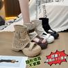 Retro Hollowed-out Wedge Heel Thick-soled High-top Sandals Women's Muffin Roman Cool Boots Women's Spring Trend Casual Sandals