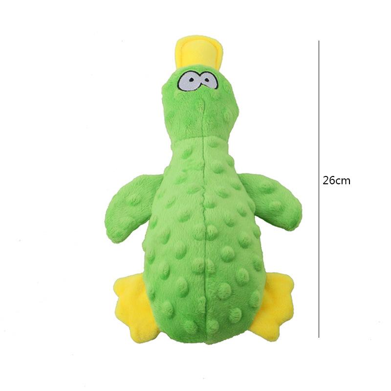 Schattig Pluche Eend Geluidsspeelgoed Knuffel Piepend Dier Piep Hondenspeelgoed Tandenpoetsen Hondenkauwtouw Speelgoed Huisdier Hondenaccessoires Speelgoed groen