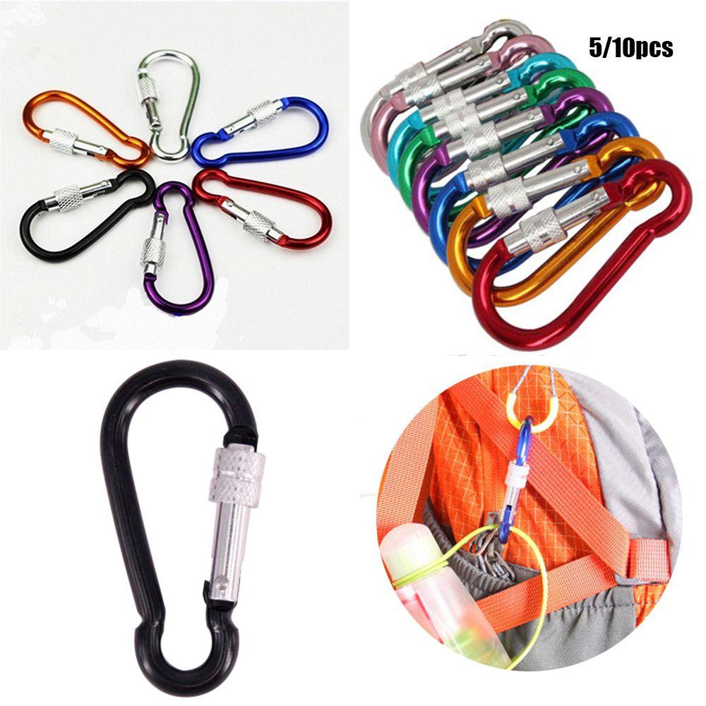 Multi-color Aluminium Safety Alloy Carabiner Buckle Keychain Camping Hiking Hook Climbing Button
