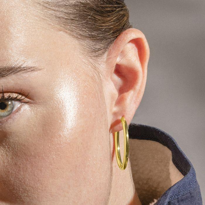 Boucles D'oreilles Luxenter Femme En Alliage Métallique De Couleur or Avec Finition En or Jaune 18 Carats - Modèle Carai