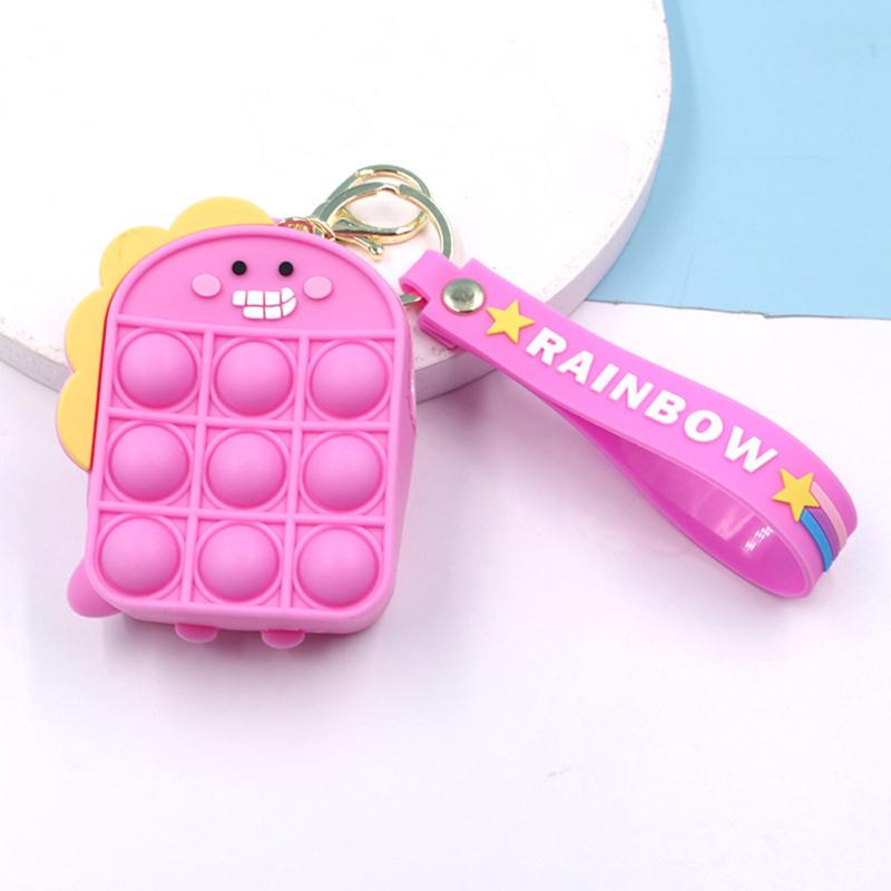 Silicone Coin Purse Mini Wallet  Sling  Bag Anti-stress Messenger Bag Strawberry Pineapple Bag
