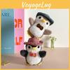 Penguin Plush Keychain With Bow Hat Cute Soft Toy For Bag Decor