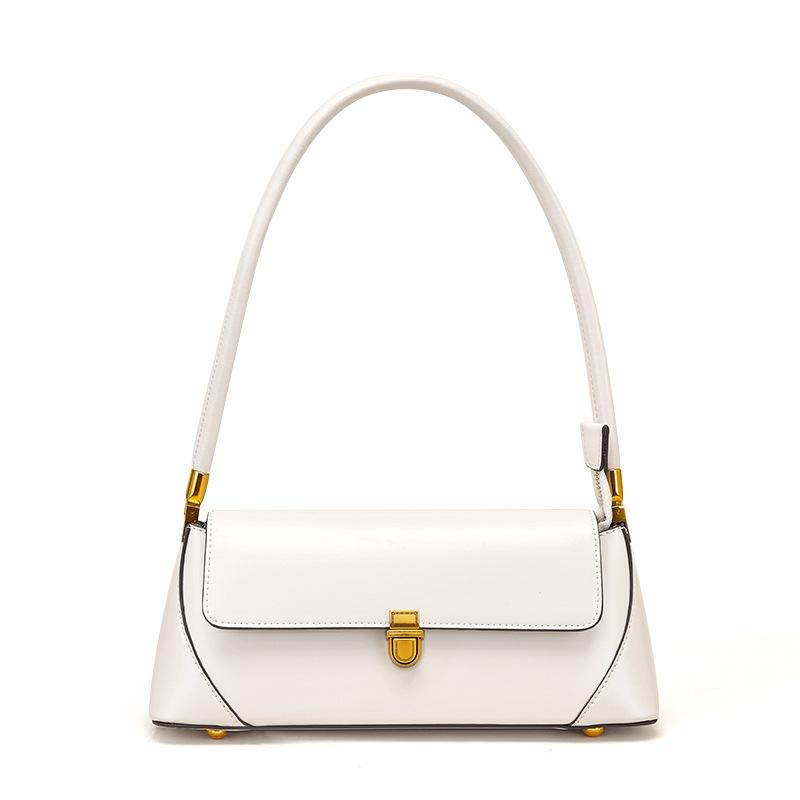 

Design Fashion Handbag Atmospheric Versatile Winter Shoulder Underarm Bag Leather Women S Bag белый