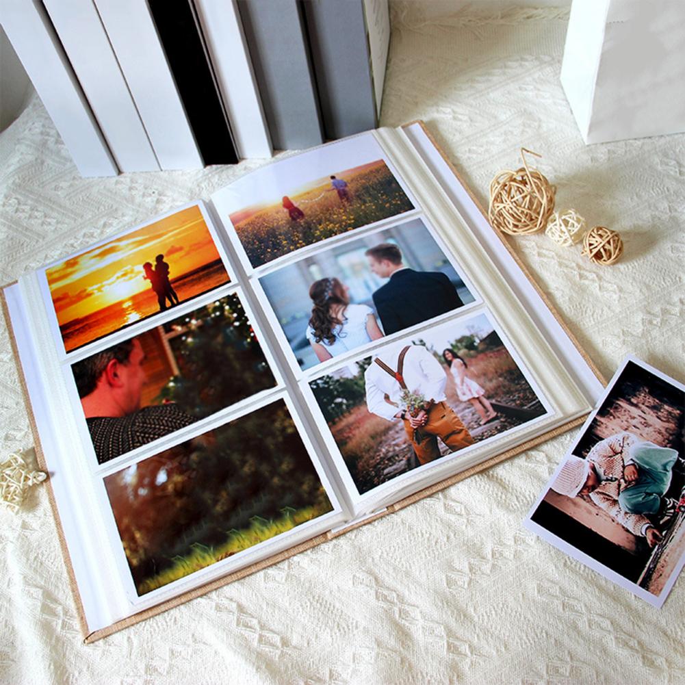 Fotoalbum 4x6 Mit 300 Fächern Leinen-Einband Bild-Scrapbook Mit Frontfenster Einsteck-Vertikales Fotoalbum Für Urlaub