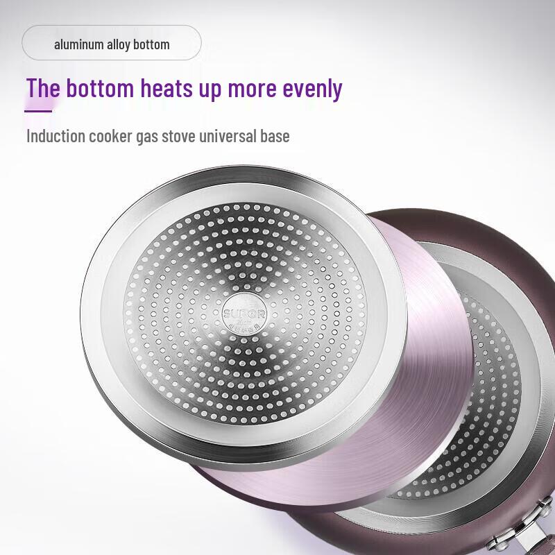 SUPOR Antihaft-Wok mit flachem Boden und rotem Flammenpunkt