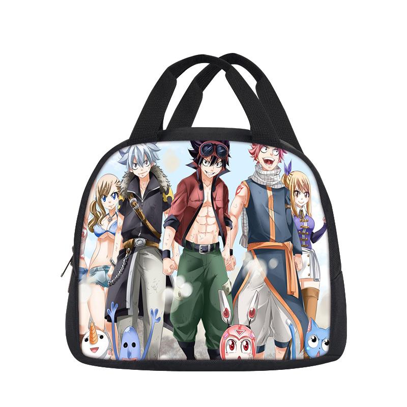 Fairy Tail Cartoon Handbag Insulated Lunch Bag School Bags and Girls Best Gift Stationery Suitable for Juice and Food