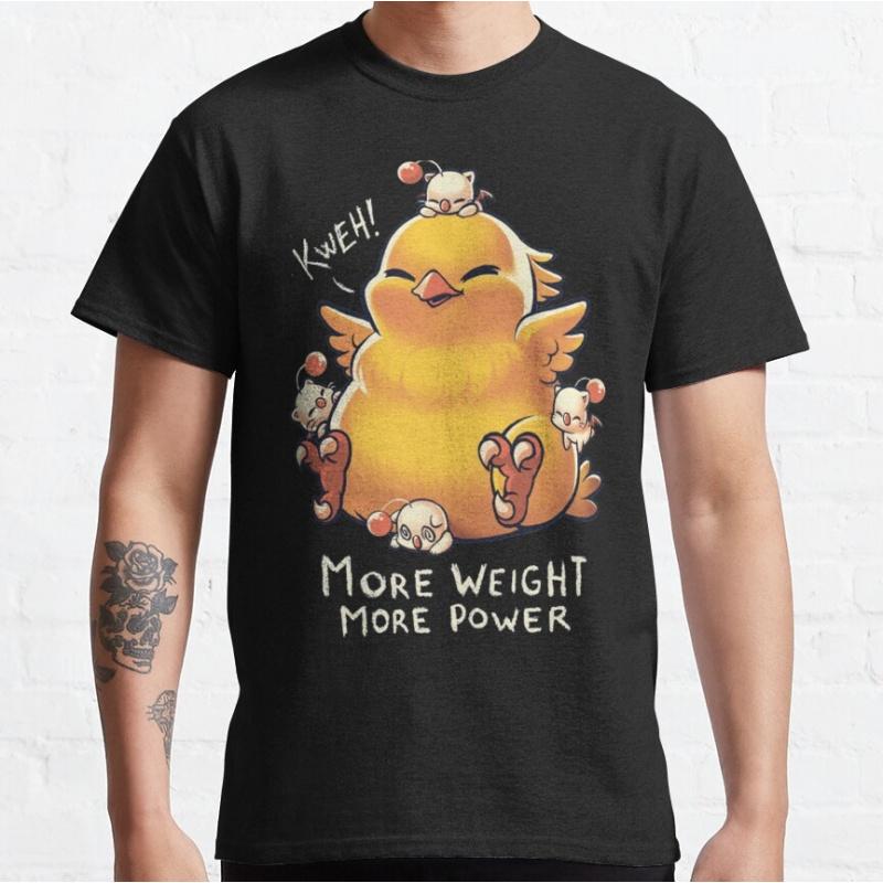 Chocobo Kweh Final Fantasy Gift t shirt for RPG gamer 100 cotton printed tee Mens Short Sleeve Graphic Clothes All size tops S
