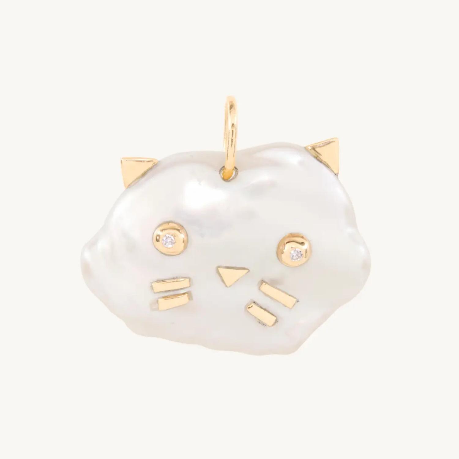 Niche Art Imitation Pearl Diamond Face Necklace Fun Modeling Hot Single Item Female Personality Accessories