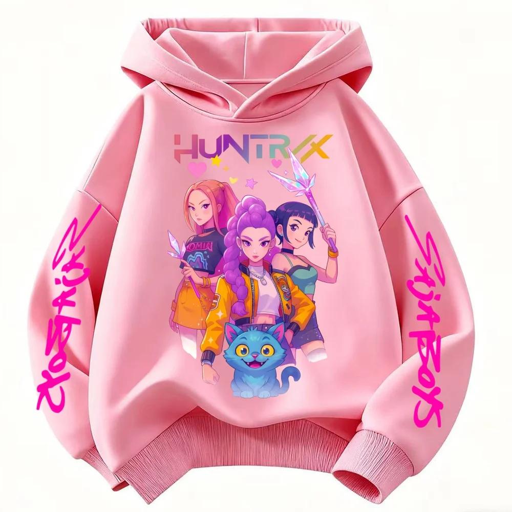 Movie-style Rumi, Mira, Zoey Boys' and Girls' Hooded Sportswear for Casual Wear, Trendy Street Fashion