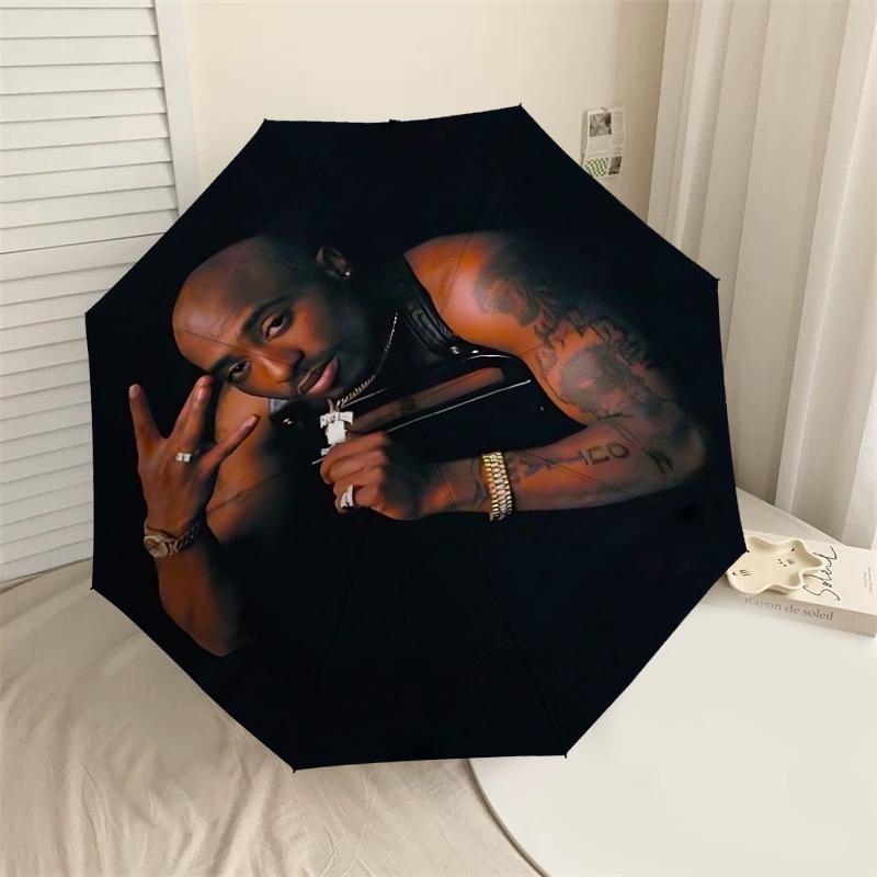 

1PC Tupac Shakur Umbrella-8-Rib Reinforced, Automatic Open, Lightweight & Durable, Cute Fashion Accessory for Outdoor-P2672
