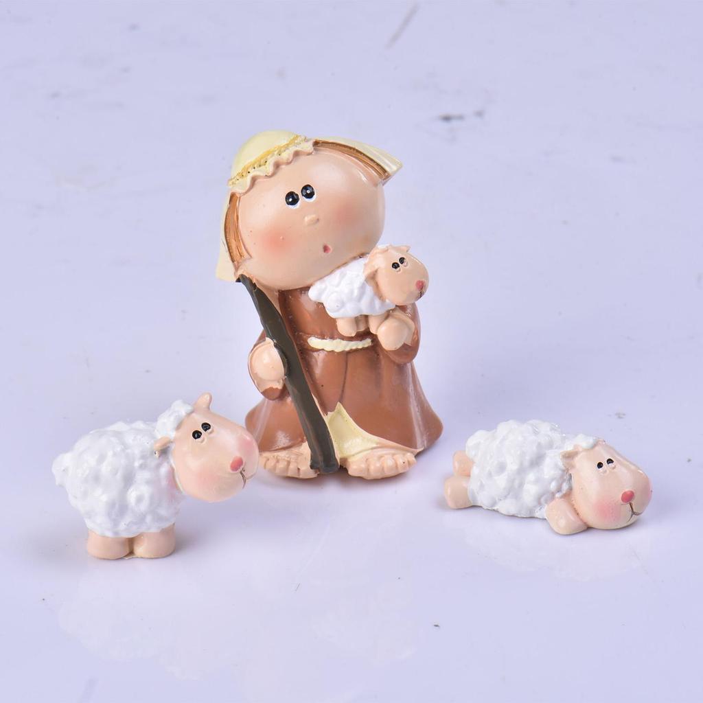 Christmas Nativity Set 11 Pieces Miniature Christmas Nativity Scene Figures Home Decor for Indoor Tabletop Shelf Cabinet