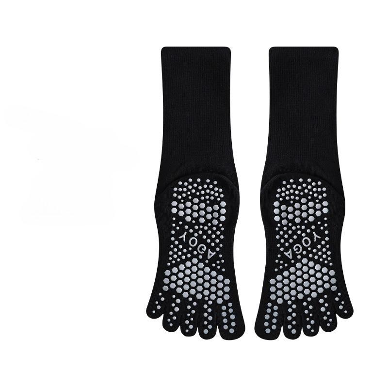 Five-finger Yoga Socks Women's Cotton Split-toe Pilates Socks Antibacterial Floor Socks Sports Tube Socks Individually Packaged