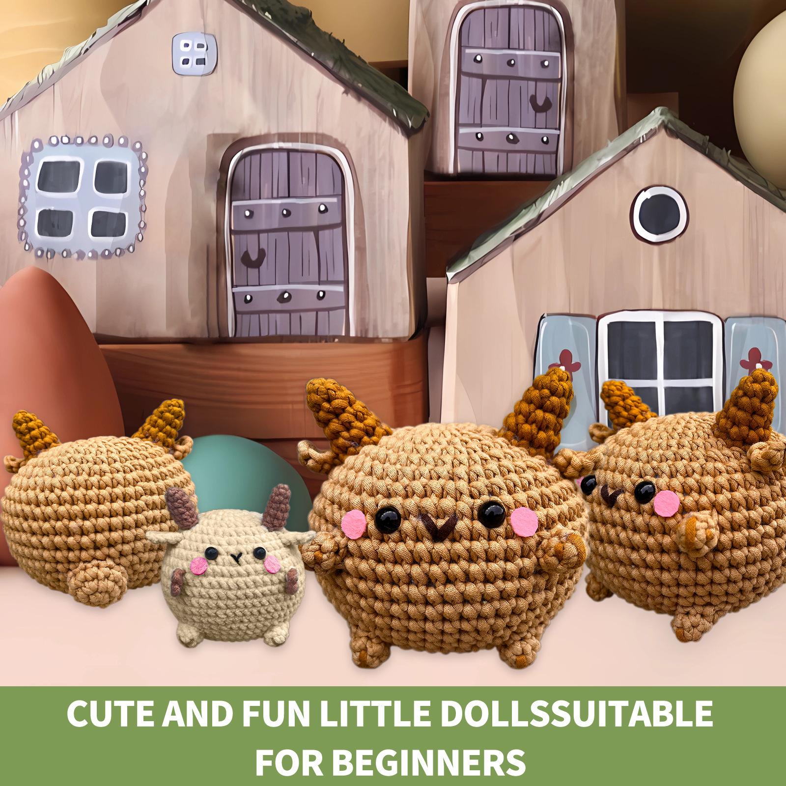 

Two-Pack Round Lamb Doll Material Pack English Manual Diagram Diy Key Schoolbag Pendant Medium size