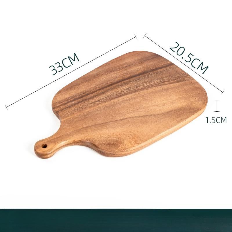 Acacia Wood Cutting Board with Juice Groove, Reversible Chopping Board for Kitchen, Large Serving Tray for Meat, Bread, Pizza