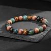 Cosmic Sailing Natural Crystal and Sandalwood Water Agate Bracelet