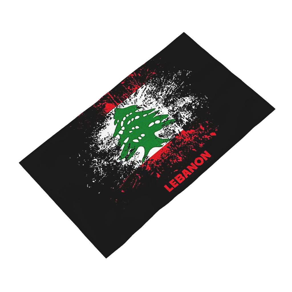 Lebanon Watercolor Lebanon Flag Lebanese Outfit Soft Face Towel Quick Dry Pool Bath Cotton Towels Breathable