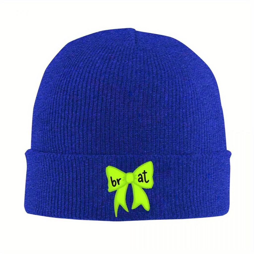 Brat Album Green Charli Xcx Beanie Hats Street Caps Adult Unisex Gym Knit Hat Autumn Winter Custom Warm Beanie Hat