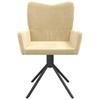 Dining Chairs 2 Pcs Swivel Cream Velvet