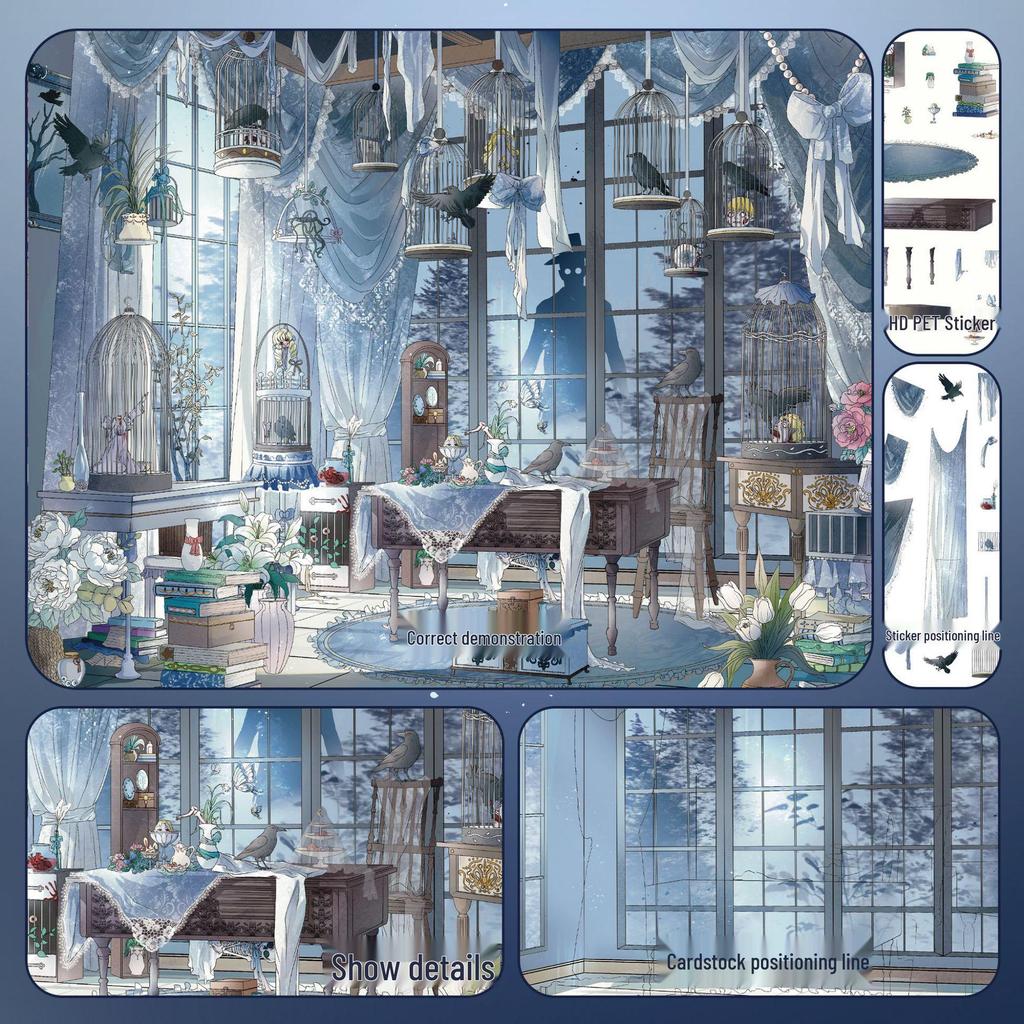 3D Large-Scale Scenery Sticker: DIY Visual Stacking Miniature Scene, No Cutting Needed