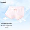 Jiusuiban Girls' Cat Cartoon 7A Antibacterial Boxer Briefs