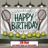 Happy Birthday, 1pc Polyester Party Backdrop Banner, Photo Booth Background, Wall Decor