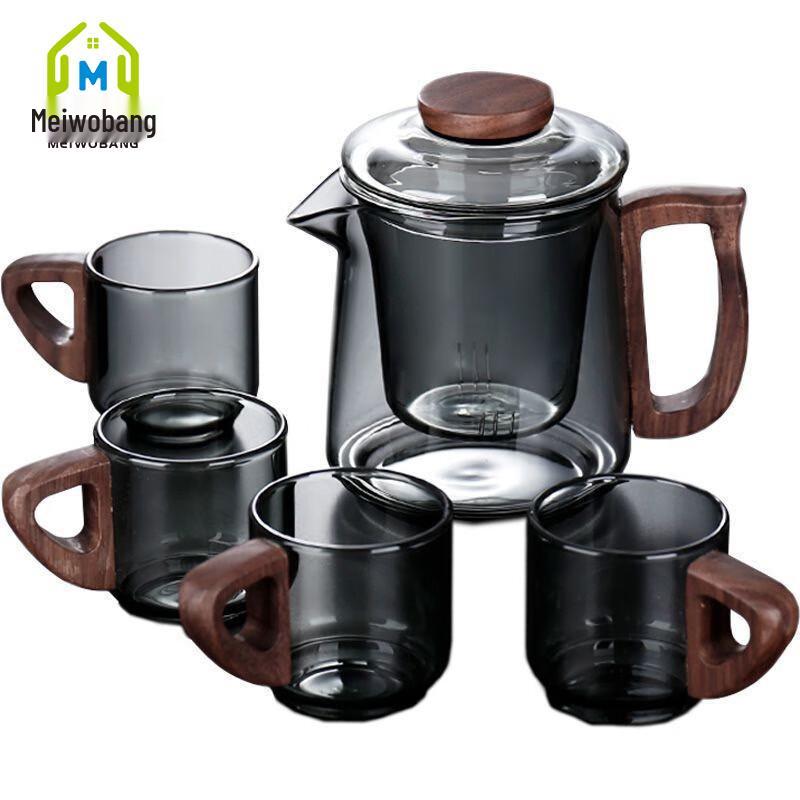 Стеклянный чайный набор Miwobang Hehuan (1 кастрюля, 4 чашки)
