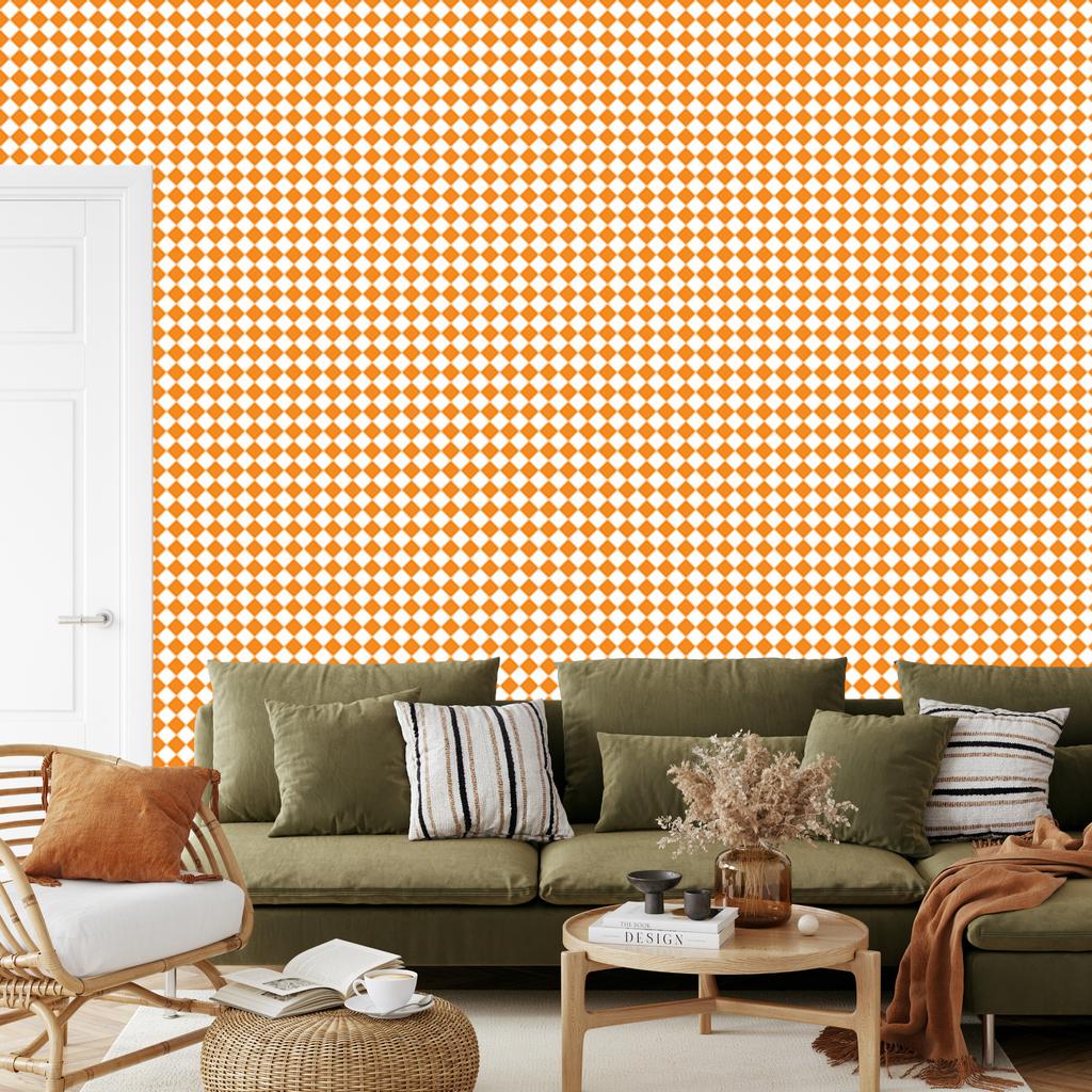 Geometric rhombus wallpaper cream, gold and white 50x1000