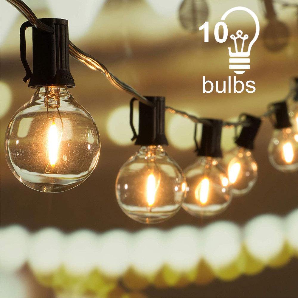 Soclu lampă E12 cu bec LED G40 clar cu filament de tungsten - 26 capete, sticlă LED S14, vândut individual.