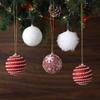 6cm Ball Pendant Snowflower Foam Balls Unique Christmas Tree Decor  Party Favors