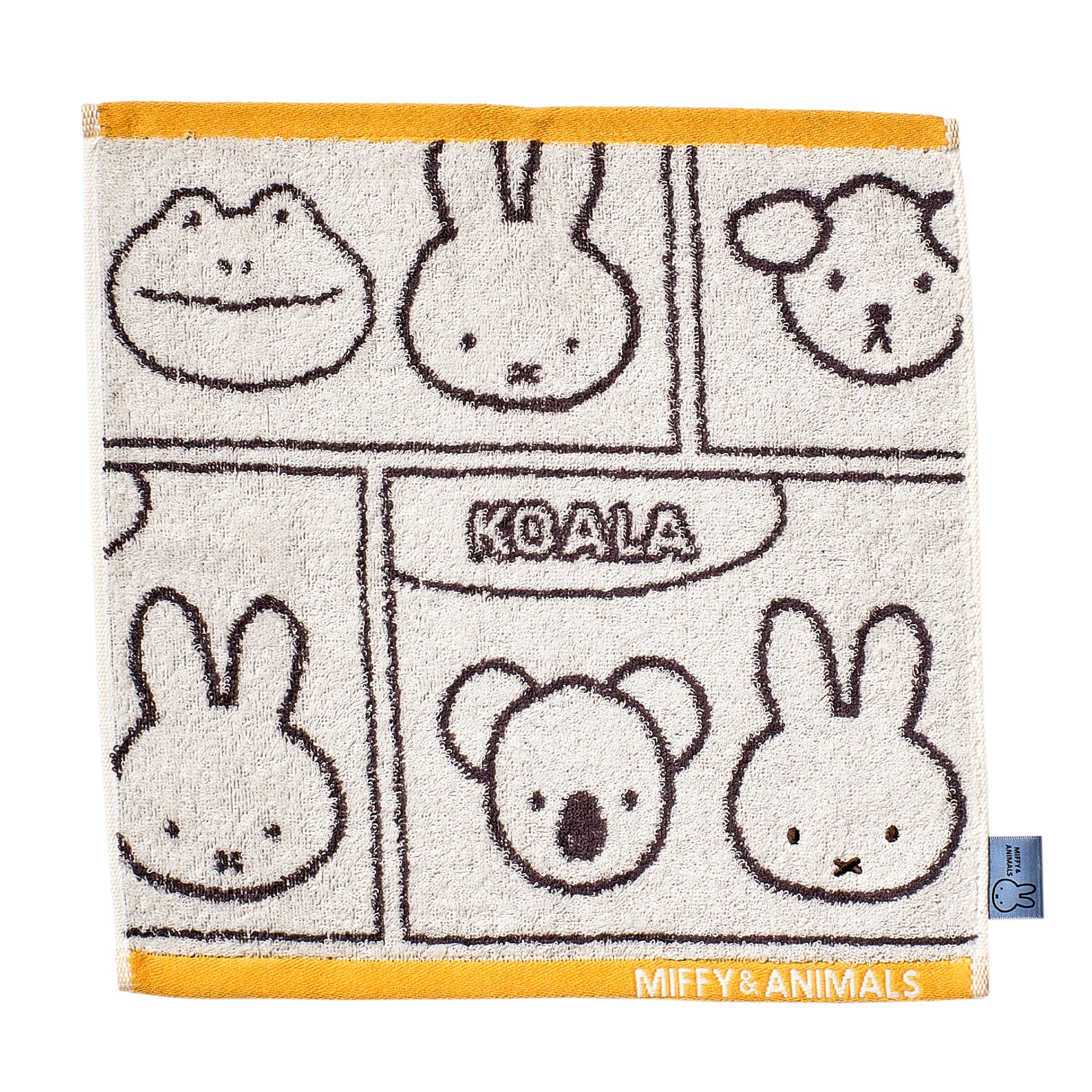 

Nishikawa Miffy Animal Жаккард MIFFY ANIMALS Мочалка, 34x35см, Можно стирать, 100% хлопок, Принт, Переплетение, Лицо, Слоновая кость, XT34708671, DB4664, &