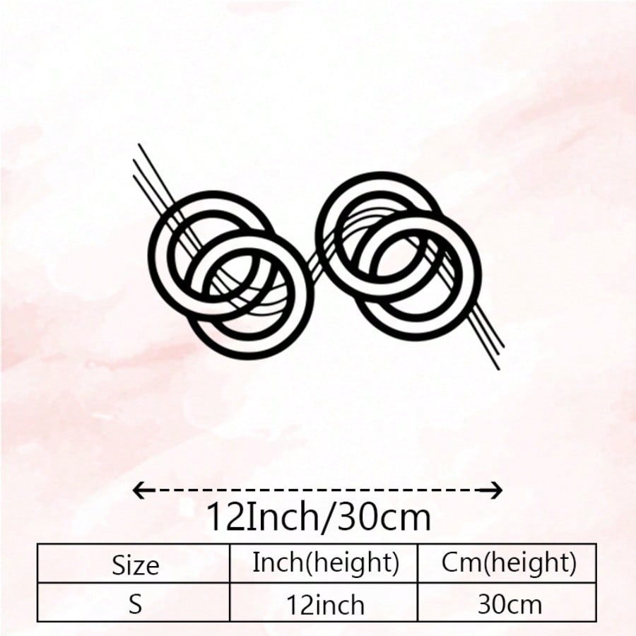 Abstract Iron Wall Art Geometric Black Metal Decor разноцветный