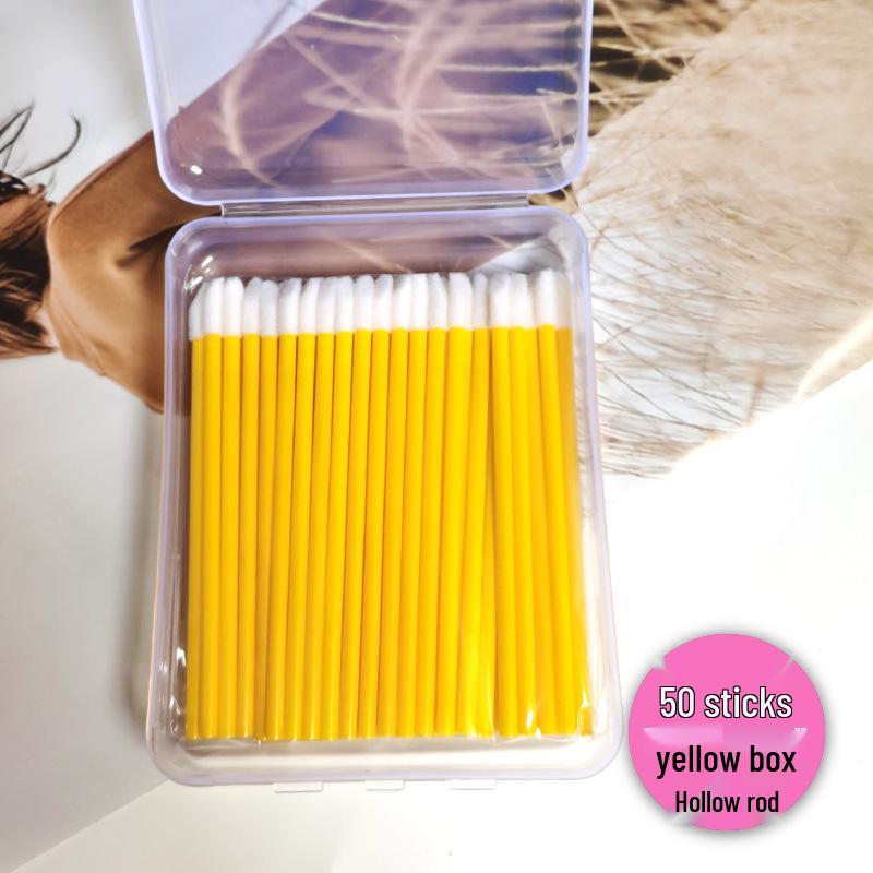 50/100-Pack Boxed Disposable Flocked Lip Brush Wands - Portable Lip Gloss, Lipstick, Lip Liner, & Lip Mask Brushes