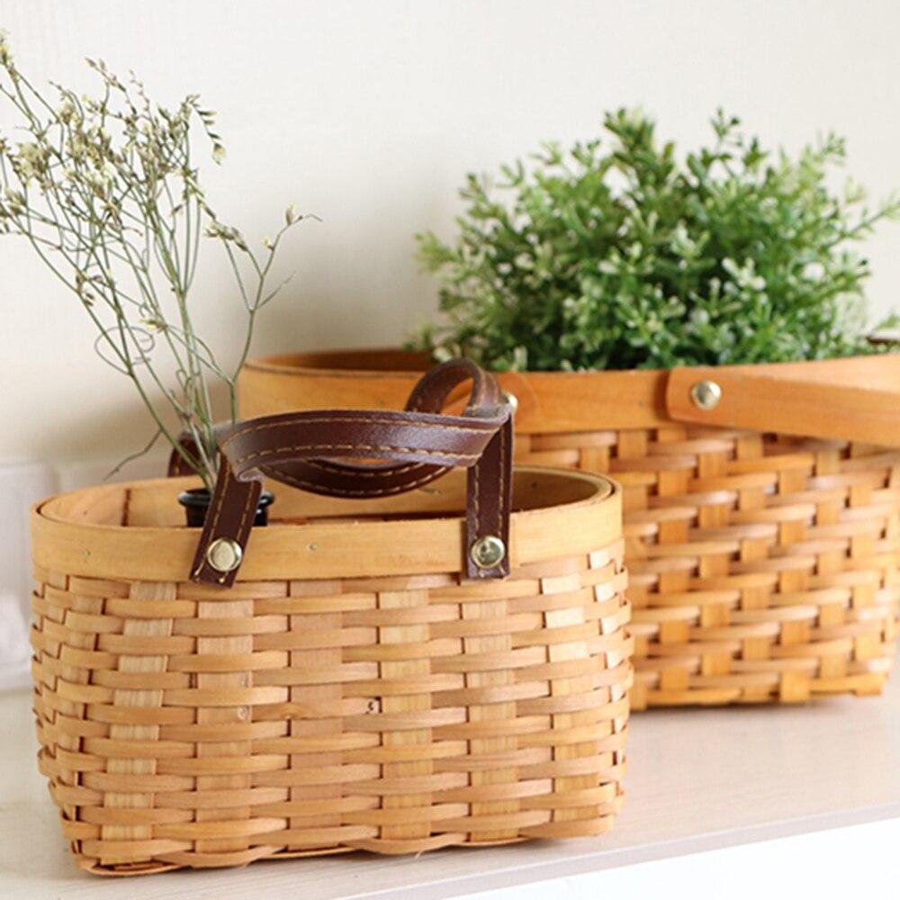 Wood Chip Basket Storage Basket Size