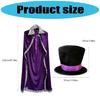 Themed King Queen Cape Costume Halloween Party Cloak Lightweight Polyester Design Theater Performances Hat