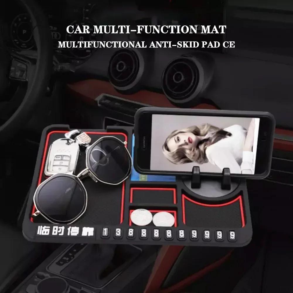 1PCS Car Multifunction Non Slip Phone Pad Car Dashboard Non Slip Phone Holder Mat Anti-skid Silicone Mat Car Accessories