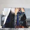 Leons Kennedy Residents Evils Warm Soft Blanket  Students Plush Throw Blanket Pattern Couch Chair Flannel Bedspread Bed Cover