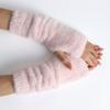Botvotee Fall Winter Women Arm Warmers Mink-Like Velvet Fingerless Gloves Y2K Wrist Warmers