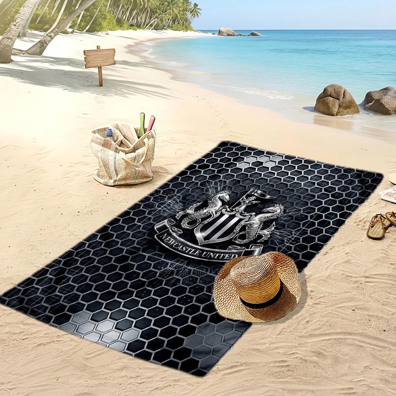 Newcastle United Football Print Beach Towel, Large Soft Quick Dry Towel for Beach Camping Swimming