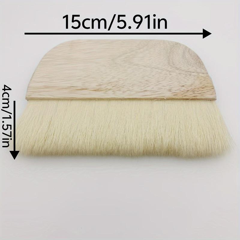 

1Pc Handcrafted Wool Watercolor Brush with Natural Wooden Handle - Versatile Art Student Painting Tool Creamy White Bristles