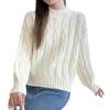 Semi-turtleneck twist knitted sweater women's winter new large size slightly fat mm loose and thin thickened warm top