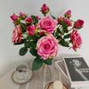 1/3PCS Artificial Flowers Big Silk Roses Home Room Vase Outdoor Garden Wedding Bridal Bouquet Table Decoration Diy Gift Festival